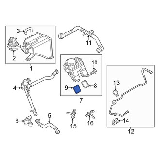 Porsche OE - Lower Vapor Canister Purge Valve Assembly Gasket