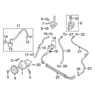 Porsche OE - Lower Power Steering Return Hose Washer