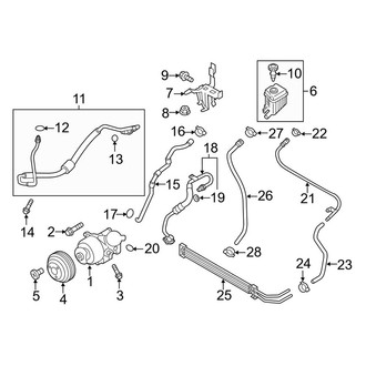 Porsche OE - Steering Gear & Linkage - Pump & Hoses (With Dynamic Chassis Control), (3.6L / 4.2L / 4.8L)