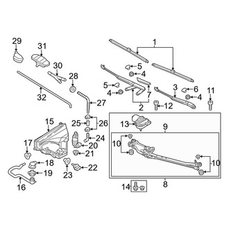 Porsche OE - Windshield - Wiper & Washer Components