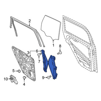 Porsche OE - Front Left Window Regulator