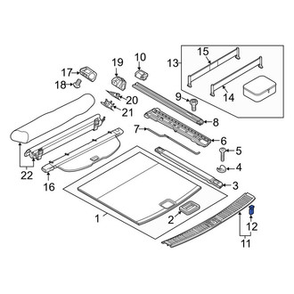 Porsche OE - Liftgate Trim Scuff Plate Clip