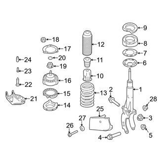 Porsche OE - Front Suspension - Shocks & Components (W/O Auto Leveling)