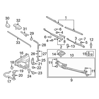 Porsche OE - Windshield - Wiper & Washer Components (S / S Hybrid 3.0L)