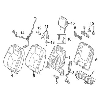 Porsche OE - Seats & Tracks - Front Seat Components (Seat Back, Standard Seats), (FULL HYBRID EV-GAS (FHEV))