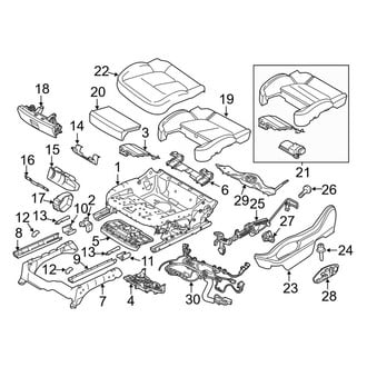 Porsche OE - Seats & Tracks - Front Seat Components (Comfort Seats, Seat Cushion), (FULL HYBRID EV-GAS (FHEV))