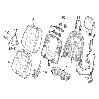 Porsche OE - Seats & Tracks - Front Seat Components (Comfort Seats, Seat Back), (FULL HYBRID EV-GAS (FHEV))