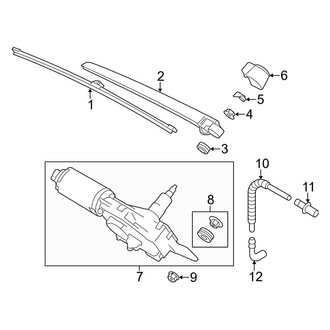 Porsche OE - Lift Gate - Rear Wiper Components (FULL HYBRID EV-GAS (FHEV))