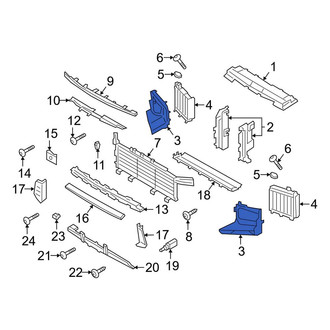 Porsche OE - Front Left Radiator Support Air Duct