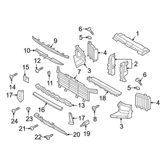 Porsche OE - Radiator Support - Splash Shields (4.0L)