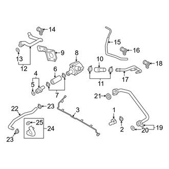 Porsche OE - Cooling - Hoses & Lines (Center & Driver Side), (3.0L)