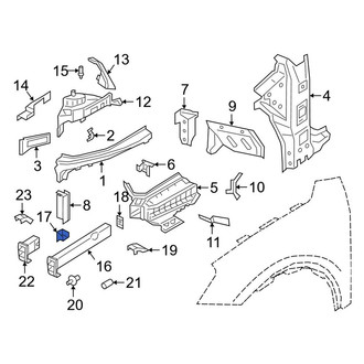 Porsche OE - Right Upper Frame Side Member Bracket