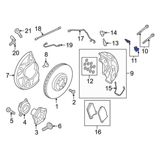 Porsche OE - Front Disc Brake Anti-Rattle Clip