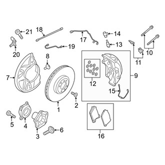 Porsche OE - Front Suspension - Brake Components (With Ceramic Brakes)
