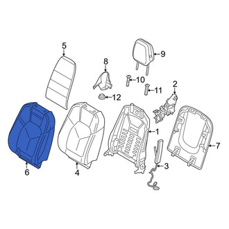 Porsche OE - Front Left Seat Back Cushion Cover