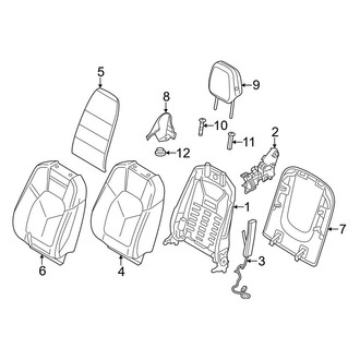 Porsche OE - Seats & Tracks - Front Seat Components (Seat Back, Standard Seats)