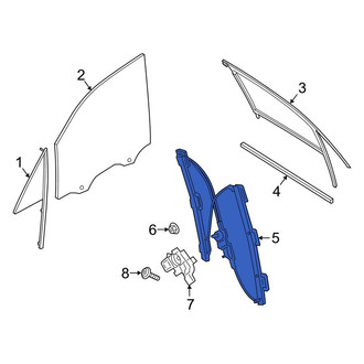 Porsche OE - Front Right Window Regulator