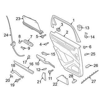 Porsche OE - Rear Door - Interior Trim (Partial Leather)