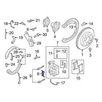 Porsche OE - Rear Disc Brake Anti-Rattle Clip