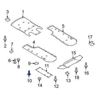 Porsche OE - Radiator Support Splash Shield Screw