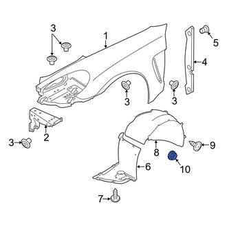 Porsche OE - Floor Pan Splash Shield Nut