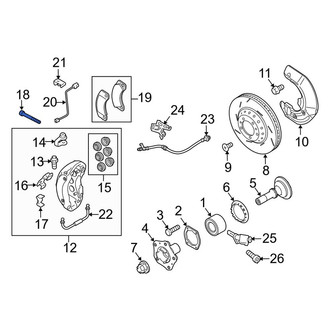 Porsche OE - Front Disc Brake Caliper Bolt