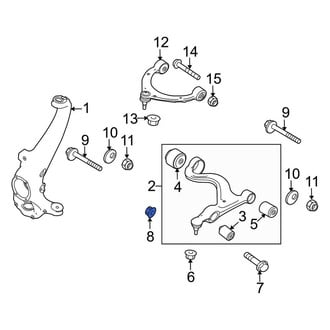Porsche OE - Upper Suspension Stabilizer Bar Link Nut