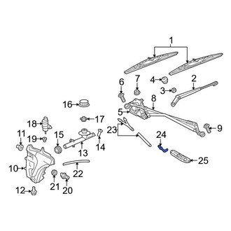 Porsche OE - Front Windshield Washer Hose Connector