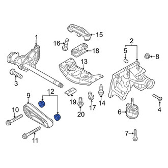 Porsche OE - Engine Support Rod Nut