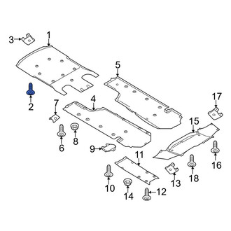 Porsche OE - Radiator Support Splash Shield Screw