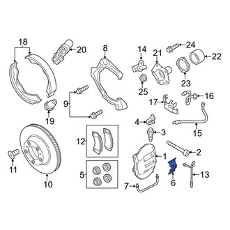 Porsche OE - Rear Disc Brake Anti-Rattle Clip