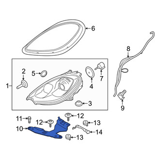Porsche OE - Front Right Headlight Bracket