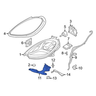 Porsche OE - Front Right Headlight Bracket