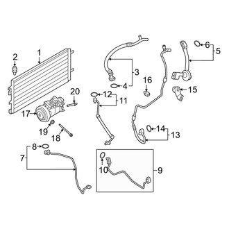 Porsche OE - Air Conditioner & Heater - Condenser, Compressor & Lines (Base / T)