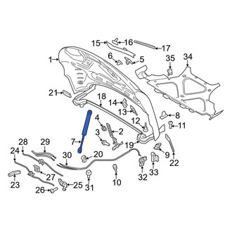 Porsche OE - Hood Lift Support