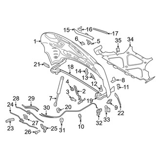Porsche OE - Hood & Components (Gas)