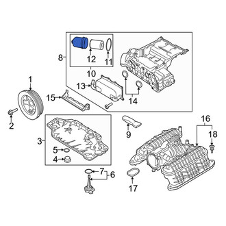 Porsche OE - Engine Oil Filter Housing