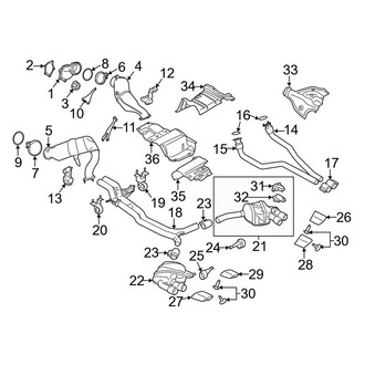 Porsche OE - Exhaust System - Exhaust Components (3.6L)