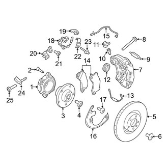Porsche OE - Front Suspension - Brake Components (With Ceramic Brakes), (S / Turbo)