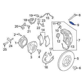 Porsche OE - Front Disc Brake Anti-Rattle Clip