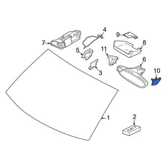 Porsche OE - Front Outer Interior Rear View Mirror Cover