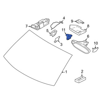 Porsche OE - Front Outer Interior Rear View Mirror Cover
