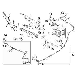 Porsche OE - Windshield - Wiper & Washer Components (S / Turbo)