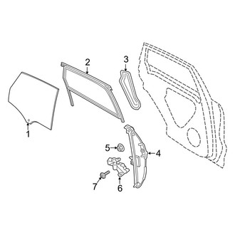 Porsche OE - Rear Door - Glass & Hardware