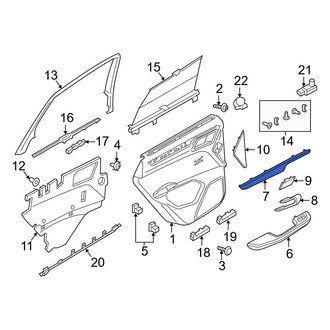 Porsche OE - Front Left Door Trim Molding