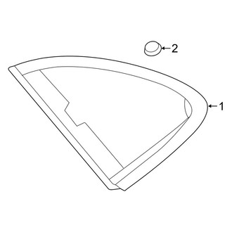 Porsche OE - Quarter Panel - Glass (With Antenna), (Gas)