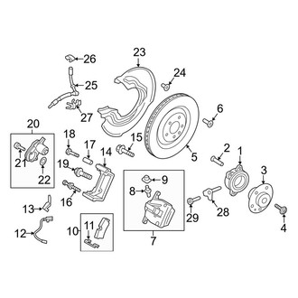 Porsche OE - Rear Suspension - Brake Components (With Ceramic Brakes), (S / Turbo)