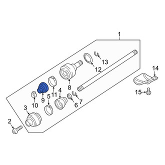 Porsche OE - Front Outer CV Joint Boot