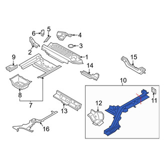 Porsche OE - Rear Left Frame Side Member Assembly