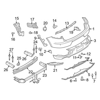 Porsche OE - Rear Bumper - Bumper & Components (W/O GTS or Sport Design)